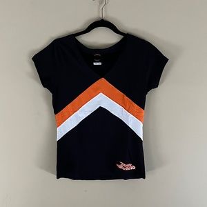 Harley Davidson T Shirt, Black with Orange and White NWOT